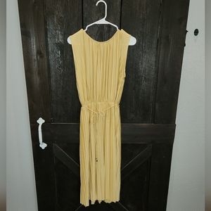 Yellow midi dress